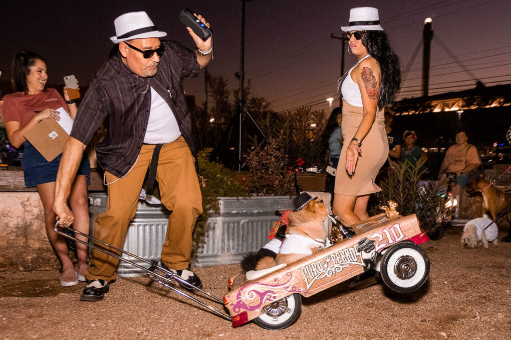 lowrider dog family at fall fur fest
